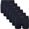 Liabel Slip/Boxer da Uomo Seamless Confezione da 6Pz - Mutande da Uomo in Microfibra Senza Cuciture Made in Italy (SM, Boxer Nero)