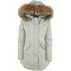 JOPHY & CO. Parka Invernale Donna Cappotto con Cappuccio e Vera Pelliccia (cod. 881092) (Mastice Maps, M)