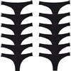 Toocool Stock 12 Pezzi Slip Donna Tanga Brasiliana Elasticizzato Cotone Nuovo 534-12 [Nero,L/XL]