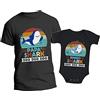 t-shirteria Coppia Maglietta e Body Neonato - Maschietto - Shark - Squali - LeccaLecca - Do Do Do - Beby Shark - Padre - Figlio - Neonato - Bimbo - Maschietti - Regalo