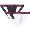 Emporio Armani Bold Monogram 2-Pack Jockstrap Jock Strap, Bianco/Marine, L Men's