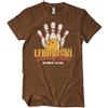 The Big Lebowski Licenza Ufficiale Lebowski Bowling Team T-Shirt da Uomo (Marrone), X-Large
