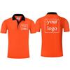 Tuboshu Camicia Polo con Logo Personalizzato T-Shirt A Maniche Corte Stampa Personalizzata Il Tuo Design Foto/Testo Maglietta Uomo Donna Sportive Traspiranti Estive Casual Orange,XL