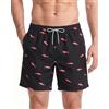 maamgic Pantaloncini da Bagno da Uomo Asciugatura Veloce Costume da Bagno per Surf sulla Spiaggia Multi-funzioni Allenamento casa con Fodera in Mesh, Squalo Nero, L
