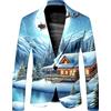 Generisch blazer natalizio da uomo, blazer natalizio, stampa di Natale, giacca da lavoro, giacca da lavoro, giacca natalizia, Nero , L