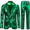 Allthemen Abito da Uomo in 2 Pezzi Tinta Unita Completo con Collo Alto Regular Fit Suit con Un Bottone Casual