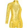 Zaldita Jumpsuit da Pattinaggio Artistico Bambina Ragazza Tuta Lucida da Danza Jazz Bodysuit da Ballo Latino ChaCha Spettacolo Teatrale Body da Balletto Paillettes