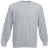 Fruit of the Loom - Felpa Tinta Unita Maniche Set-in - Uomo (XL) (Erica Grigia)