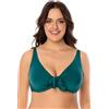Vivisence 3202 Reggiseno Bikini Liscio Monocolorato Coppe Morbide con Ferretti, Verde,3C