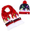 TAGVO Cappello Beanie con Cappuccio LED Light Up, 6 Cappello Beanie con Cappello Natalizio colorato LED, Cappello Berretto Invernale con Cappello da Neve Brutto Cappello Beanie cap