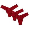 Hanky Panky Low Rise Thong - Mutande Donna in Pizzo Elasticizzate, Set 3 Pezzi, Tanga Donna Comodi e Colorati a Vita Bassa - Slip Donna Cotone e Nylon, Lingerie per Completo Intimo Donna, Tg Unica