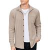 COOFANDY Camicia Uomo Invernale in Velluto a Coste Maniche Lunghe Regular Fit