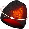 ARRIS Heated Hat Electric Heated Beanie Head Warmer with 7.4V Rechargeable Battery for Winter Outdoors Black