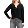 Posh Gear Donna Blusa de Seta Nobicetta 100% Seta, Nero, M
