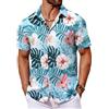 COOFANDY Camicia A Maniche Corte da Uomo Camicia Hawaiana Camicia Estiva Tropicale Leggere Camicia Floreale con Bottoni Camicia da Spiaggia