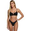 F**K Bikini Donna Top Fisso con Ferretto e Slip Americano Fisso Nero SW1805-BK