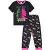 WICKED Set pigiama da donna in cotone lungo, pigiami da donna, Nero , 10-12