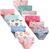 LeQeZe Bambine 12 Pezzi Mutandine di Cotone per Bimba Slip 7-8 Anni（Girls Briefs-03,Etichetta del Produttore 140）