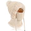 AYPOW Cappelli e Sciarpe Caldo Invernali a Maglia Donna Inverno, Passamontagna e Maschera in Pile Termico 3 in 1 Antivento Balaclava Scaldacollo Cappello Sciarpa con Cappuccio per Sci Outdoor