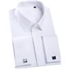 Yeuyyben Camicia da uomo con polsino francese con bottoni coperti a maniche lunghe camicie formali da uomo per feste di nozze gemelli da smoking camicie