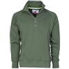 CHEMAGLIETTE! Felpa Da Lavoro Maglia Felpata Cotone Con Mezza Zip In Tinta Payper Miami +, Colore: Verde, Taglia: 2XL