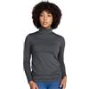 LAPASA Donna Maglia Termica Collo a Lupetto L89 - Abbigliamento Termico Traspirante a Maniche Lunghe Fodera in Pile Strato Base Grigio Scuro (Peso Medio) XS