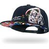 tilgomedal Cappelli Snapback per gli uomini Skull Ricamo Regolabile Solido Piatto Bill Cappello Unisex Cappelli da Baseball, Bk F Mietitore, Large-X-Large
