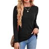 Rongseng Maglioni da Donna Maglia a Maniche Lunghe Girocollo Signore Tunica Tops Leggero Loose Pullover Morbido Sweatshirts Elegante Manica Lunga T-Shirt Casual Felpa Moda Bluse per l'Autunno Inverno