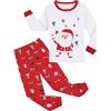 Gumyoss Pigiama di Natale per Bambini Pigiama per Bambine Maniche Lunghe Cotone Due Pezzi 2-12 Anni