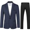 Allthemen Abito 2 Pezzi Uomo Blazer Pantaloni Slim Fit 1 Bottone