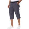 NANAMEEI Pantaloni estivi a 3/4, da uomo, per il tempo libero, per lo sport, a tre quarti, con tasche multiple