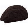 Melegari Cappelleria Berretto di Maglia, Basco di Maglia, Lana Angora, Made in Italy, Donna/Ragazza, Autunno/Inverno (Marrone Scuro)