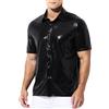 Casey Kevin Paillettes Camicia Uomo Magliette Paillette T-Shirt Metallica Discoteca Vestiti Anni 70 Club Maglietta