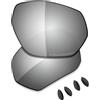 Saucer Lenti di ricambio premium e naselli per occhiali da sole Oakley Plazma OO9019 | Plazma Asian Fit OO9019A, Metallo Cromato Polarizzato, Taglia unica