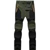 Generisch Pantaloni da neve da uomo, lunghi, invernali, con zip off, impermeabili, foderati, caldi, da lavoro, da trekking, taglie forti, pantaloni da neve, 23a nero, 4XL