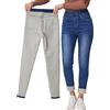 zsangbee Jeans termici da donna foderati in pile jeans invernali skinny jeans caldi pantaloni in denim