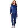 Noidinotte; more than pyjamas Noidinotte - Completo Donna ciniglia Felpata - Soft Touch Articolo Cuori. - S Blu