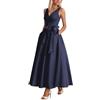 Generic Abito da donna elegante in raso, per occasioni festive, cocktail, da ballo, design comodo, di alta qualità, slim fit