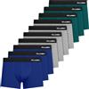 Fullluwaa Boxer Uomo Cotone, Confezione da 10, Elastico, Tessuto Morbido