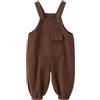 Rainjia Salopette Bambini in Tinta Unita con Tasche e Bretelle Bottoni Regolabili - Comodo Cotone Pantaloni Vintage a Vita Alta per 6 Mesi - 5 Anni