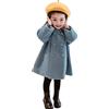 YCBMINGCAN Cappottino solido per bambini per bambine Cappotto elegante con colletto dentellato Giacca a doppio Cappotto in lana Trench Capispalla Pelliccia Neonato
