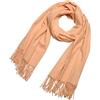 DonDon Sciarpa Donna Invernale Sciarpa die lana grande Scialle Inverno calda e morbida 200 x 70 cm - Albicocca
