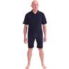 FERRUCCI COMFORT Body Sanitario Polo Unisex con Zip inerno Gamba - 9075 - per Anziani incontinenti - Intimo Sanitario (as6, Alpha, x_l, Regular, Regular, Blu, XL)