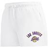 Pro Standard Pantaloncini da Donna NBA Classic Chenille W FLC, Bianco, M, Bianco, M