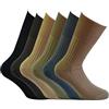 Fontana Calze, 12 paia di calze UOMO sanitarie a bassa compressione in cotone 100%. ASSORTITO CHIARO TG 42/44,5