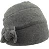 Melegari Cappello Donna Cuffia Mirca | Pile Polar Fleece | Tascabile | Made in Italy (Grigio Medio)