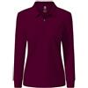 MoFiz Polo Donna Manica Lunga Poloshirt Lavoro Camicia Sportiva Golf Top con Cerniera
