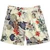 JOGAL Pantaloncini da spiaggia hawaiani da uomo estivi casual con fiori tropicali piatti sul davanti Aloha pantaloncini con tasca