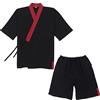 OWLONLINE Kimono giapponese da uomo Plus Size Pigiama a maniche corte Top e pantaloni da notte Pigiama Set Taglia M-A14