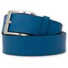 Emila Cintura in pelle blu uomo cinta di cuoio artigianale 4 cm 40 mm casual da ragazzo con fibbia per pantaloni jeans classica semplice sportiva made in italy 115 Vera Pelle Blu
